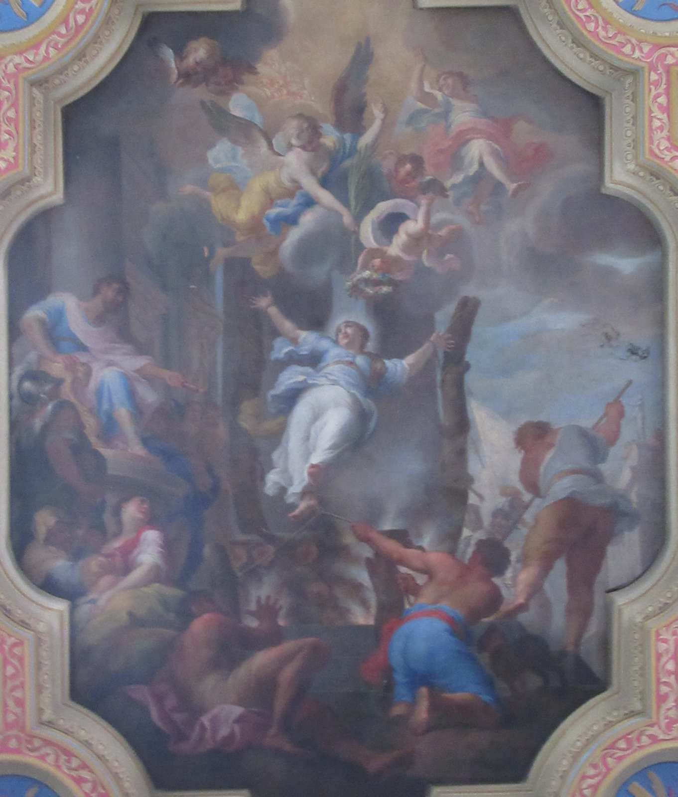 Deckenfresko: Anastasias Verherrlichung, in der Kirche Santa Anastasia in Rom