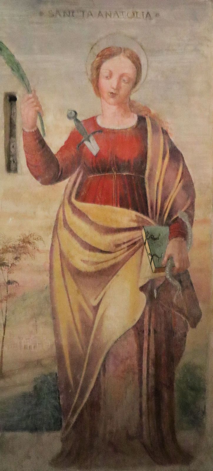 Fresko in der Kathedrale Santa Scolastica bei Subiaco