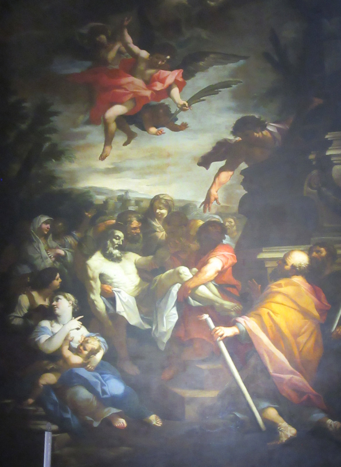Lazzaro Balddi: Der tote Andreas, in der Kirche Sant'Andrea delle Fratte in Rom