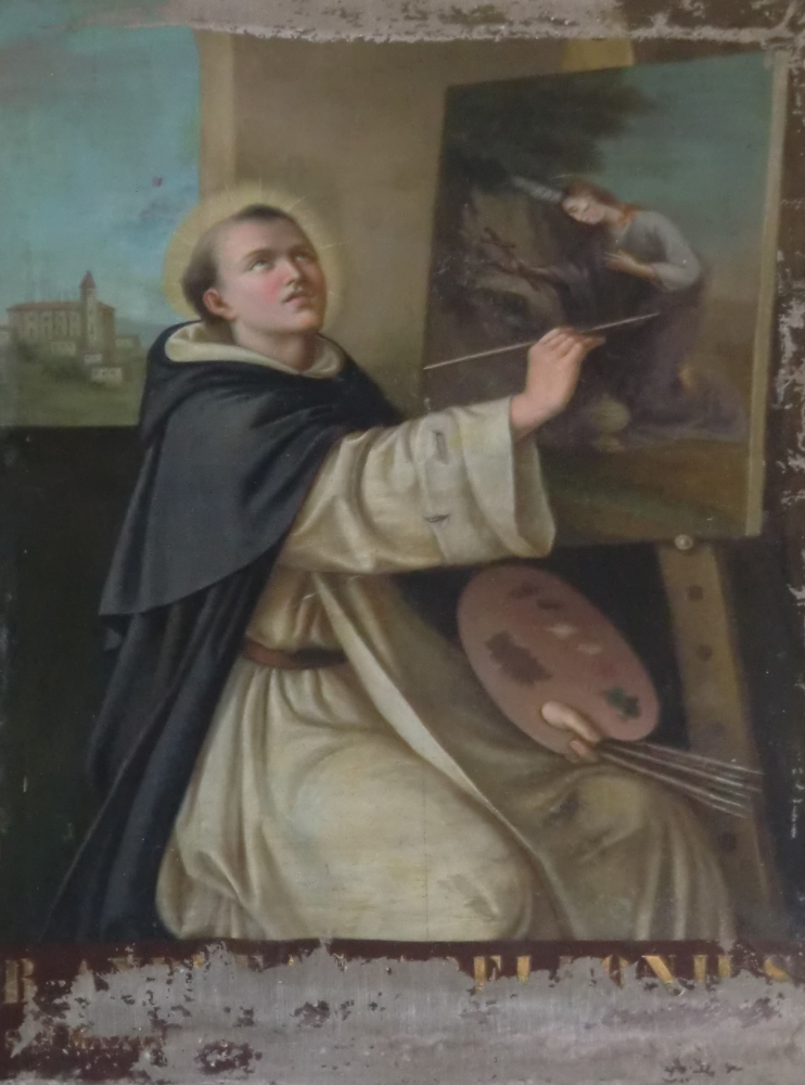 Anonymus: Andreas malt Maria Magdalena, 19. Jahrhundert, in der Basilika Ste-Madeleine in St-Maximin-la-Sainte-Baume