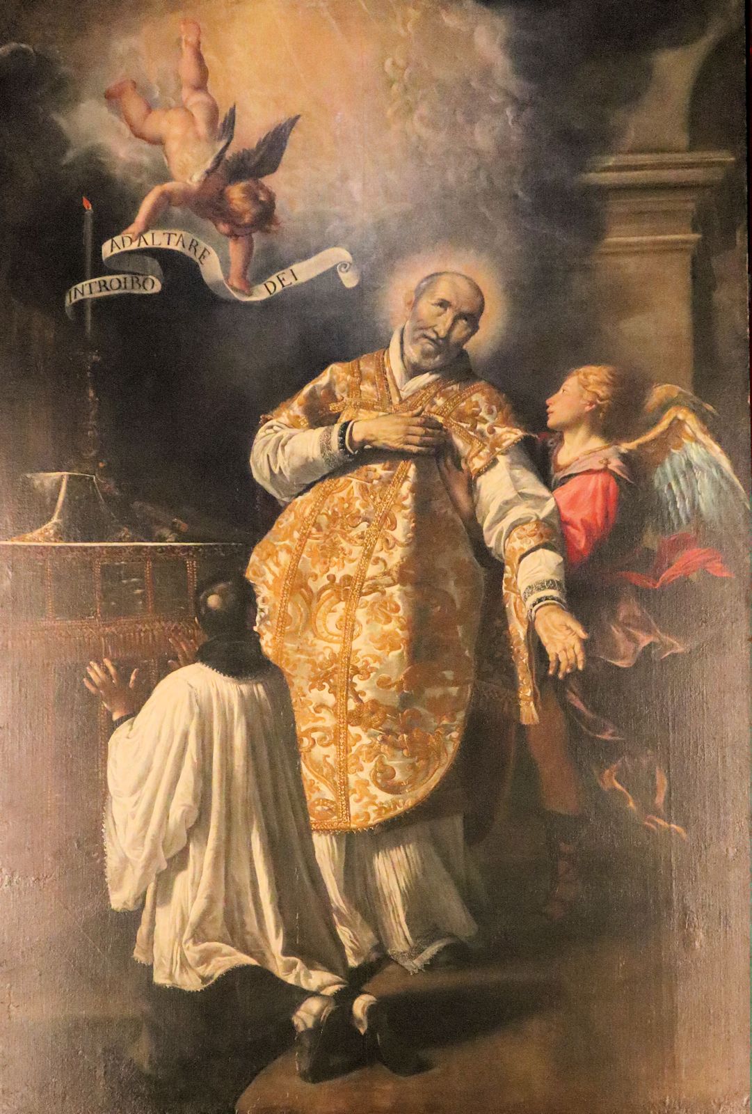 Domenico Fiasella: Andreas' Aufnahme in den Himmel, Altarbild, um 1630, in der Kirche San Siro in Genua