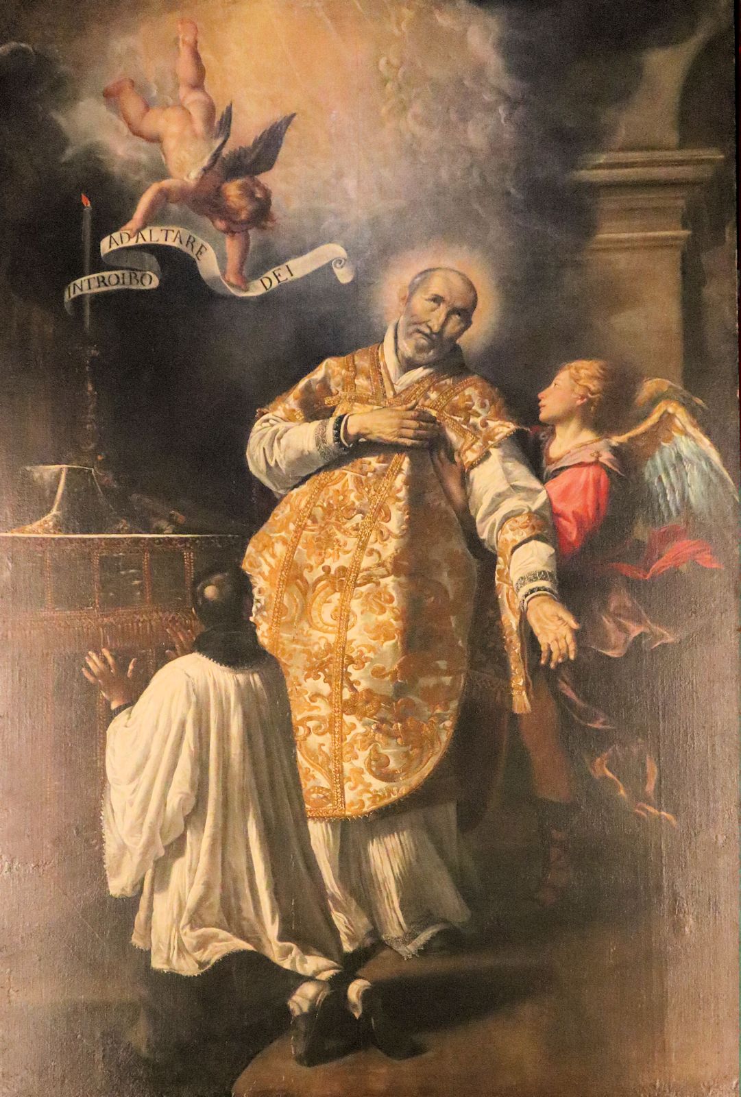 Domenico Fiasella: Andreas' Aufnahme in den Himmel, Altarbild, um 1630, in der Kirche San Siro in Genua