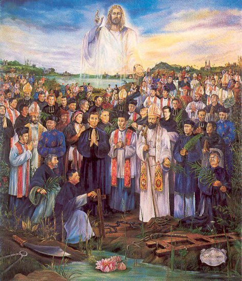 Illustration des Vatikan zur Heiligsprechung der 117 vietnamesischen Märtyrer