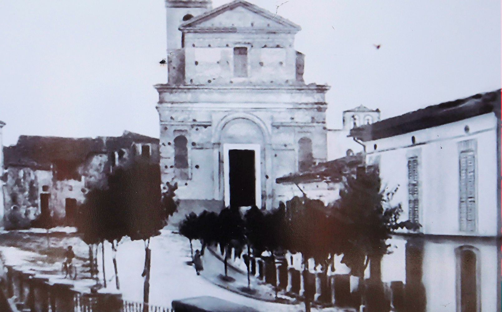 Pfarrkirche in Canosa Sannita, historisches Foto vor dem 2. Weltkrieg