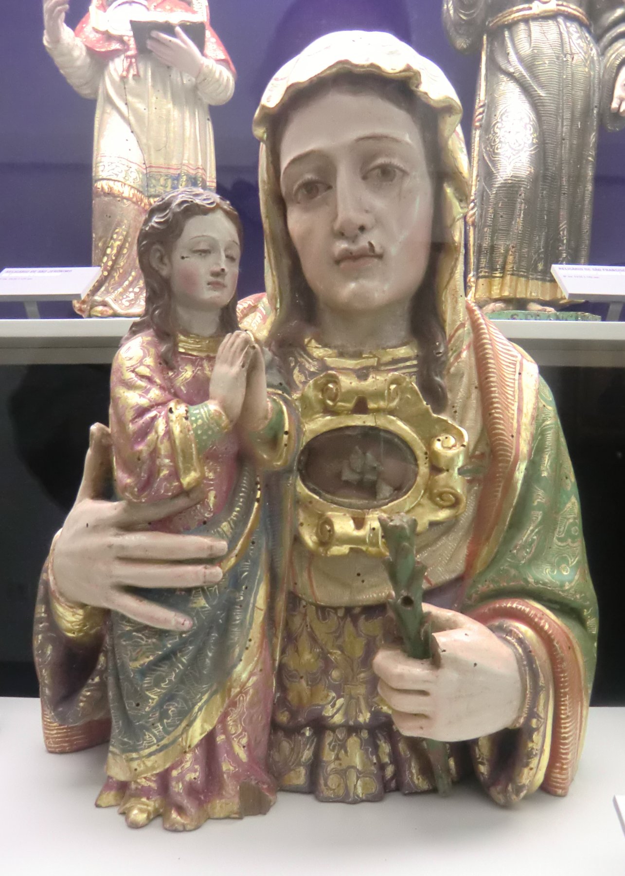 Reliquiar: Anna mit ihrer Tochter Maria, im Museum der Kathedrale in Évora
