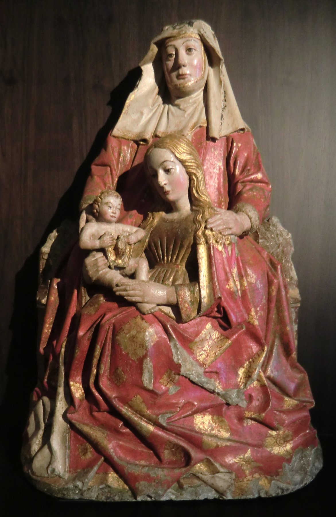 Nicolás de Chaterenne (zugeschrieben): Anna mit Maria und dem Jesuskind, um 1510, im Museum der Kathedrale in  Santiago de Compostela