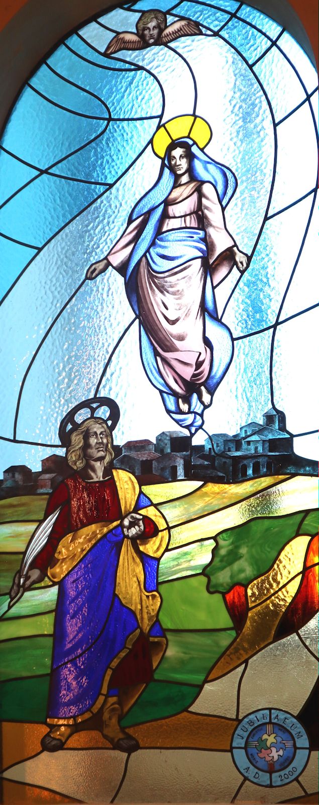 Glasfenster in der Pfarrkirche in Allerona