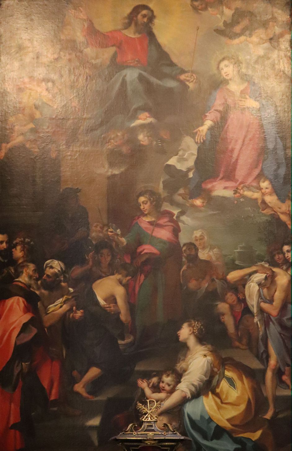 Francesco Vanni: Ansanus tauft, Altarbild, 1593 - 1596, im Dom in Siena