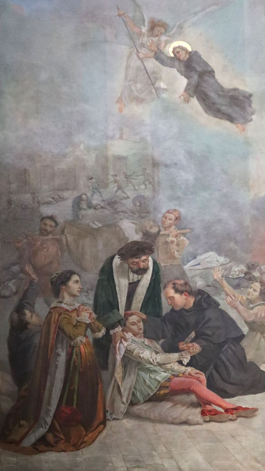 Antonius beendet die Amandola heimsuchende Pestepidemie, Bild in der Kirche Sant'Agostino in Amandola