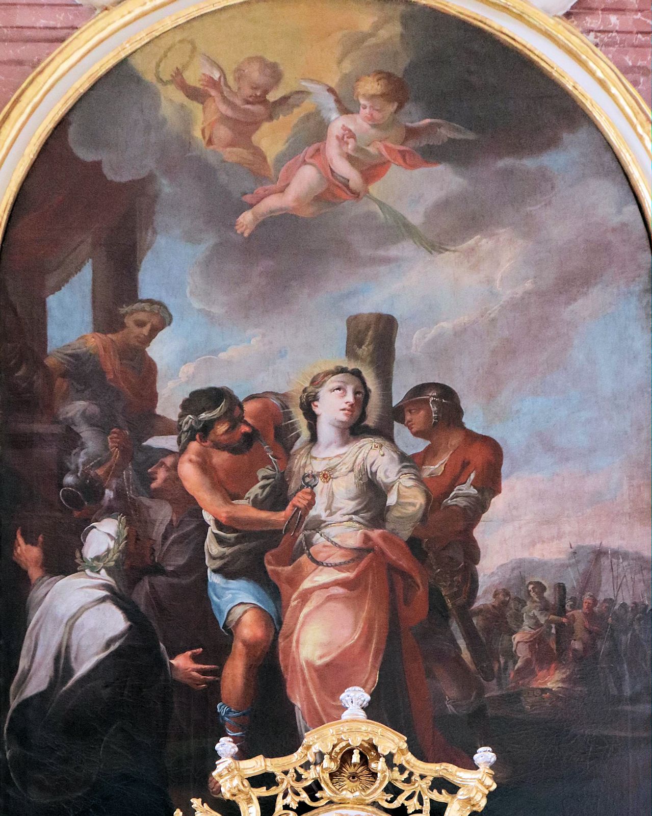 Altarbild in der Klosterkirche in Ensdorf in der Oberpfalz