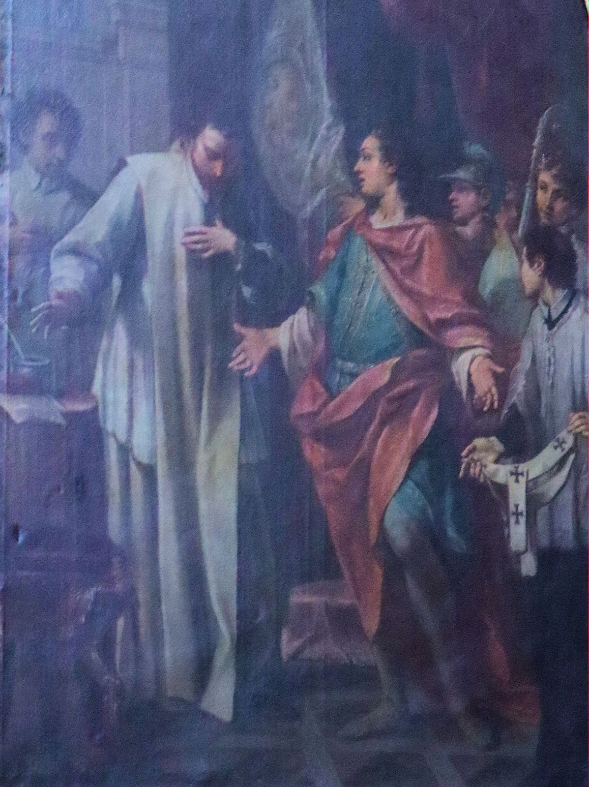 Ercole Graziani jun.: Archangelus lehnt das Bischofsamt ab, 1749, in der Kirche San Salvatore in Bologna
