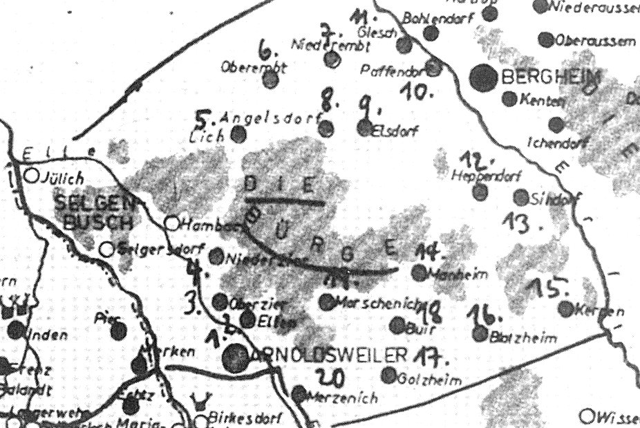 die 20 Ortschaften und der Bürgewald