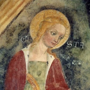 Fresko im Augusta geweihten Santuarium in Serravalle