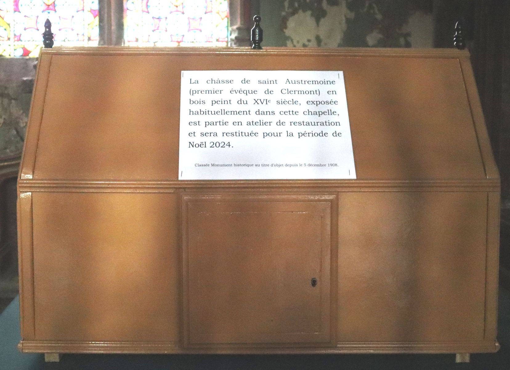 Austremonius' Schrein, 16. Jahrhundert, in der Kirche des ehemaligen Klosters in Mozac
