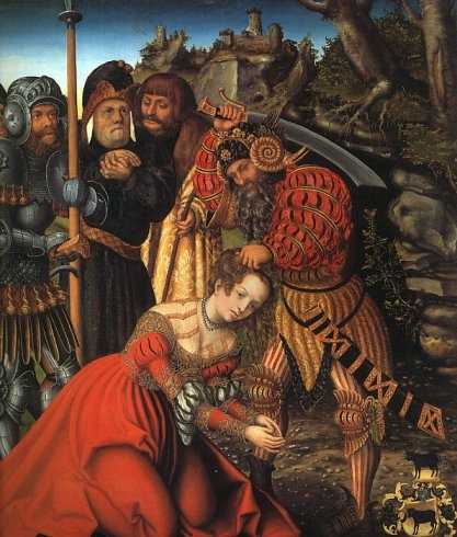 Lucas Cranach der Ältere: Martyrium der Heiligen Barbara, 1510-15, im Metropolitan Museum of Art, New York