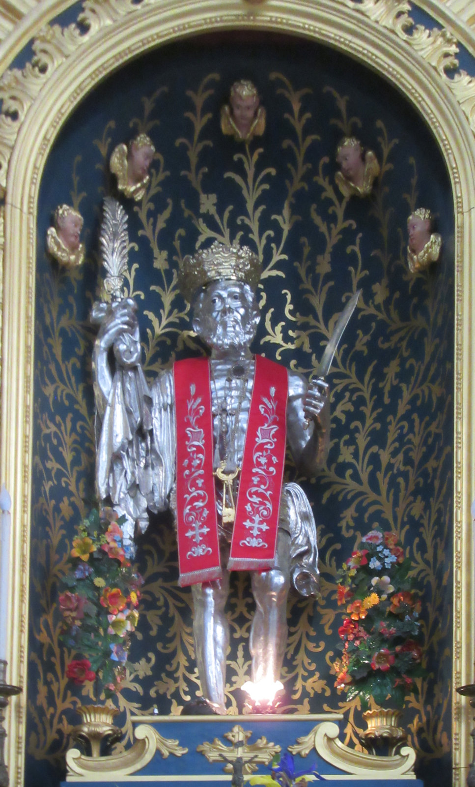 Silberstatue, 1728, in der Kathedrale in Lipari