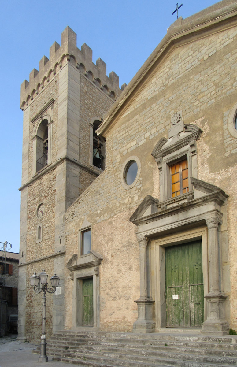 Die Pfarrkirche in Montalbano Elicona birgt eine Berührungsreliquie von Bartholomäus: einen Fußabdruck