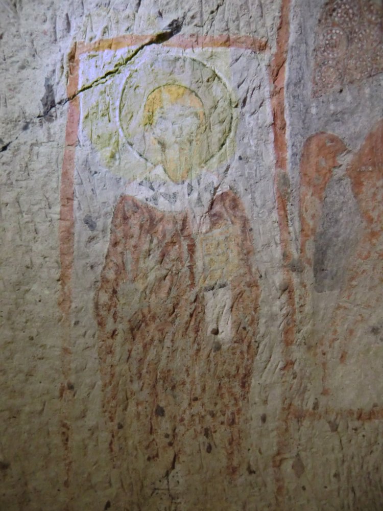 Fresko in der Basilius geweihten Kapelle im Kirchental in Göreme