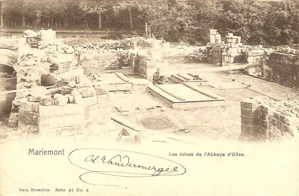 Ruinen des Klosters Notre Dame de l’Olive, Postkrte von 1902