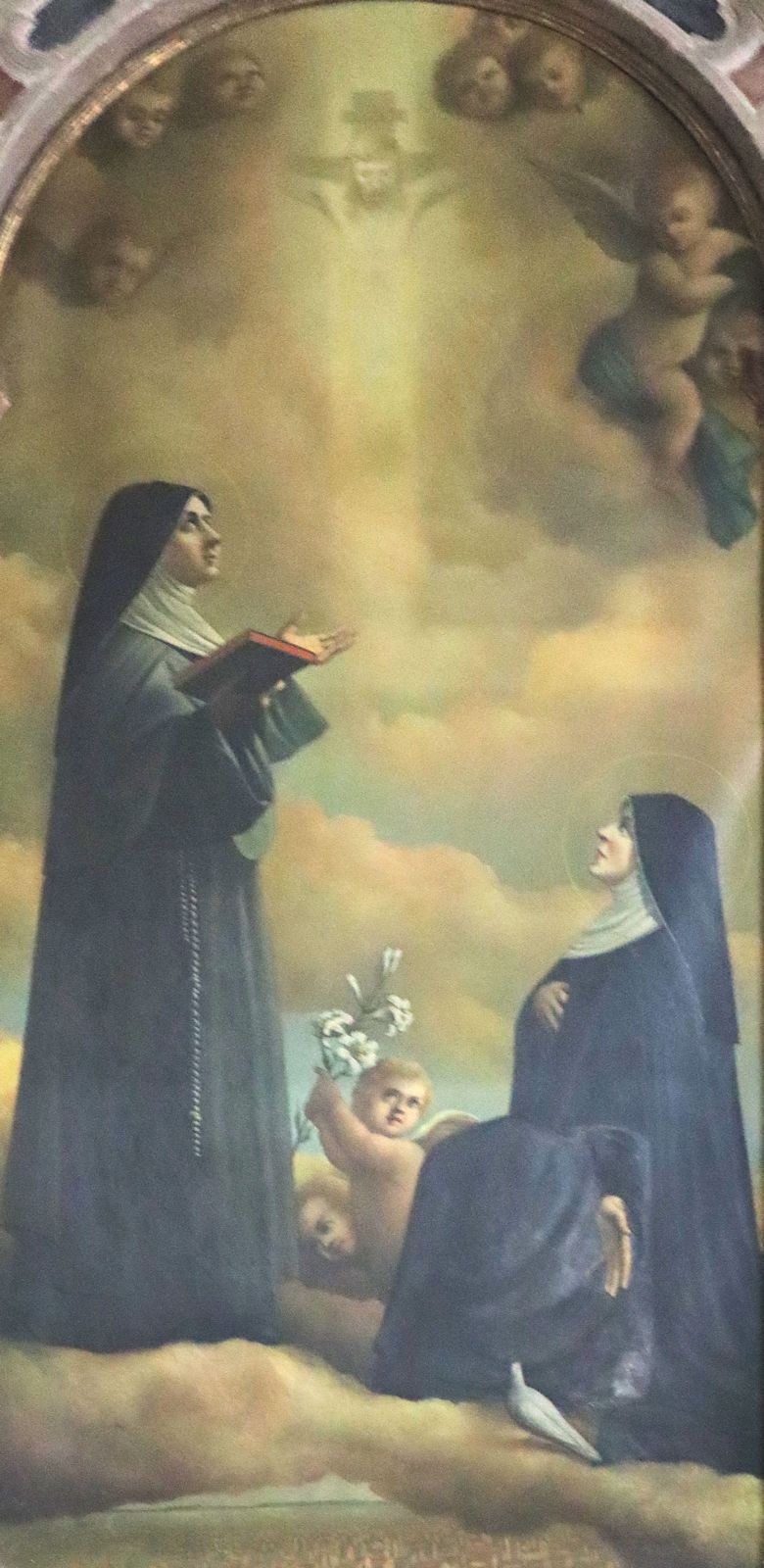 Altarbild: Beatrix (links) mit Helena Enselmini, in der Kirche Santa Sofia in Padua