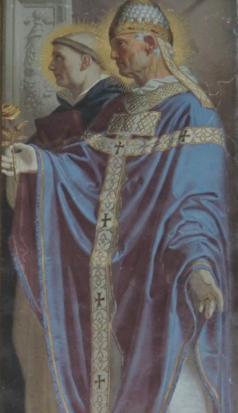 Domenico Bruschi: Benedikt mit Thomasellus von Perugia, 1869, in der Dominikanerkirche in Perugia