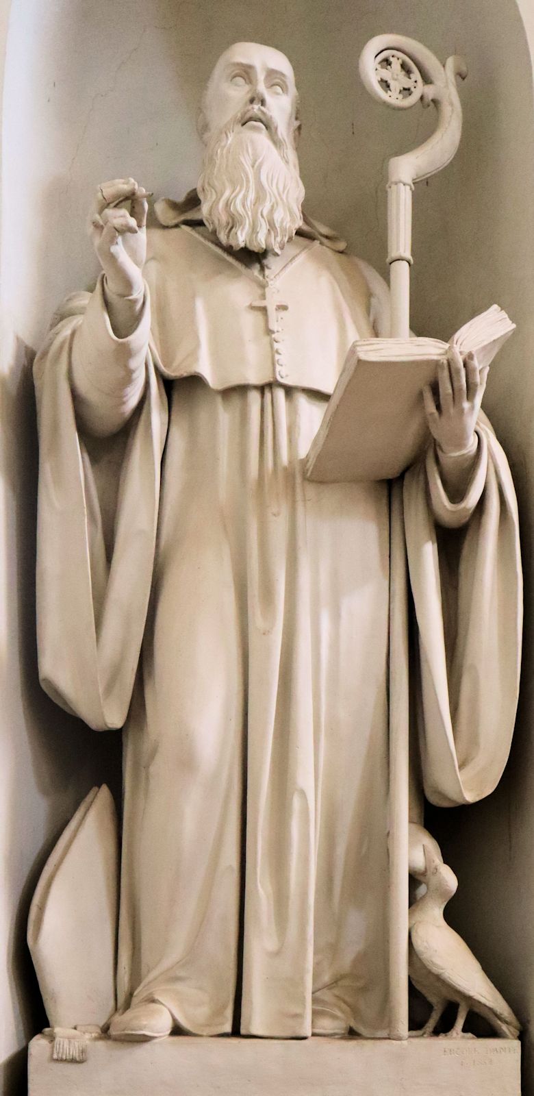 Ercole Dante: Statue, 1852, in der Kathedrale Santa Scolastica bei Subiaco