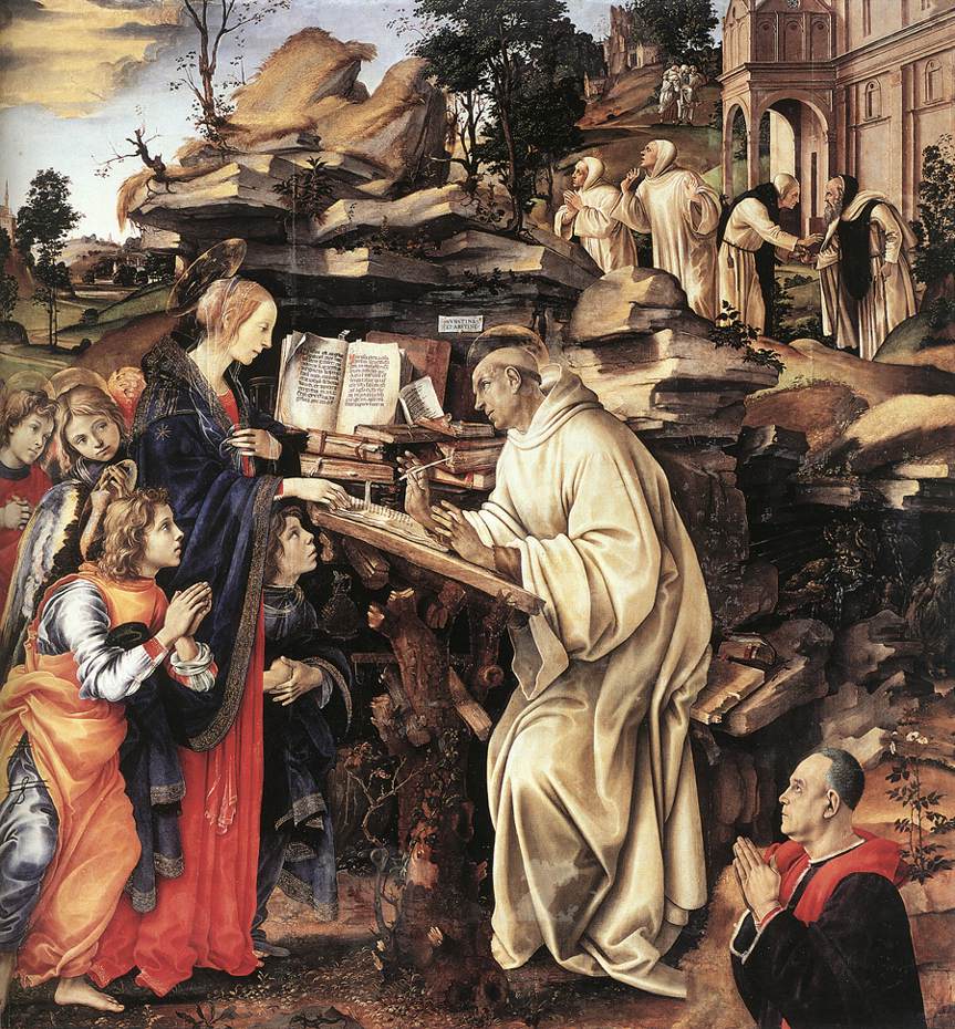 Filippino Lippi: Maria erscheint Bernhard, 1486, in der Klosterkirche Badia Fiorentina in Florenz