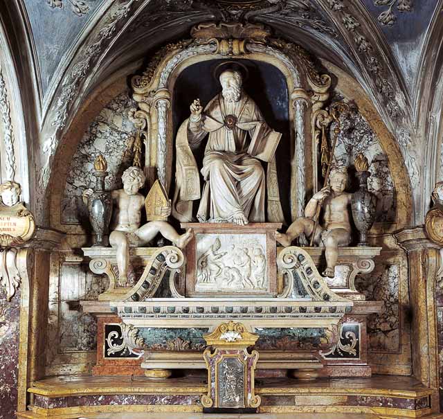 Bernhards Grab, 1544 in der Krypta der Kathedrale in Parma
