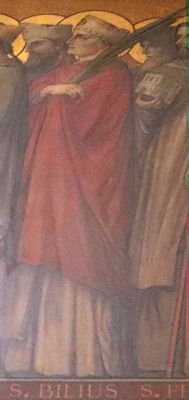 Alphonse Le Hénaff: Die Heiligen der Bretagne (Ausschnitt), Fresko, um 1874, in der Kathedrale in Dol-de-Bretagne