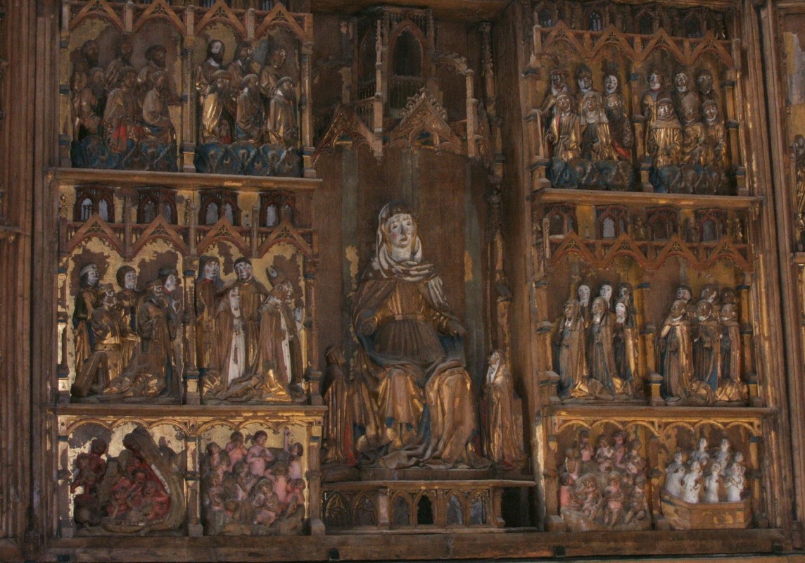 Hans Hesse und Johannes Stenrat: Birgitten-Altar mit Szenen aus ihrem Leben, um 1450, in der ihr geweihten Kapelle der Klosterkirche in Vadstena