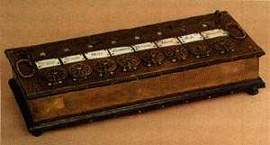 Rechenmaschine von Blaise Pascal, Vorgänger des heutigen Taschenrechners