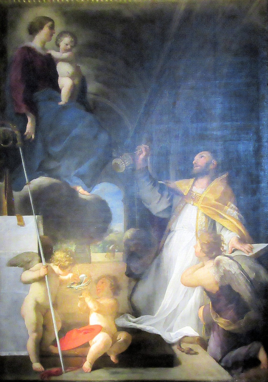 Andrea Sacchi: Bonaventura vor Maria, vor 1661, in der Kirche Santa Maria della Concezione in Rom
