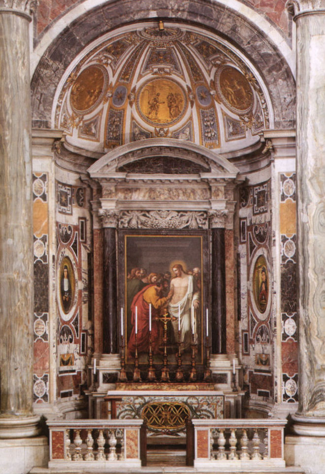 Bonifatius' Grab im Altar der Thomas-Kapelle im Petersdom in Rom