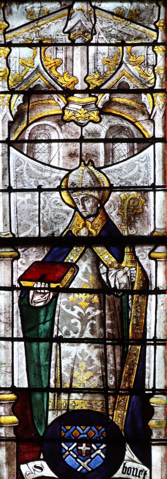 Glasfenster, um 1585, in der Pfarrkirche in Ambierle bei Saint-Étienne