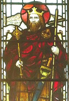 Glasfenster in der Kathedrale in Brecon