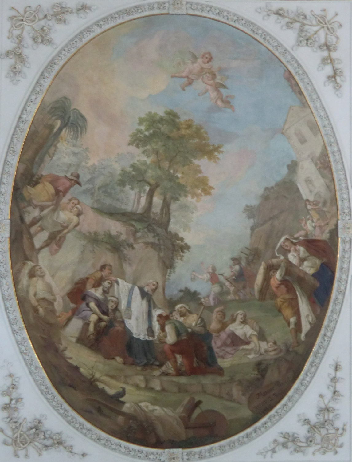 Joseph Anton Messmer und Johann Nepomuk Messmer: Deckenbild, 1798, in der Kirche in Beinwil