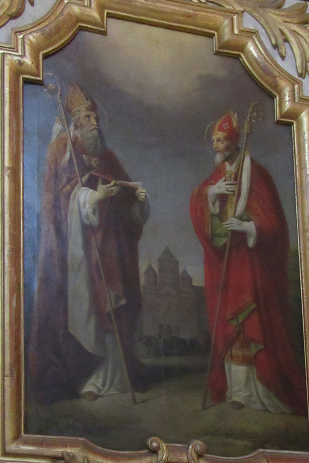 Altarbild: Caelestius (rechts) und Auctor von Metz, 18. Jahrhundert, in der Kirche des Klosters Maursmünster