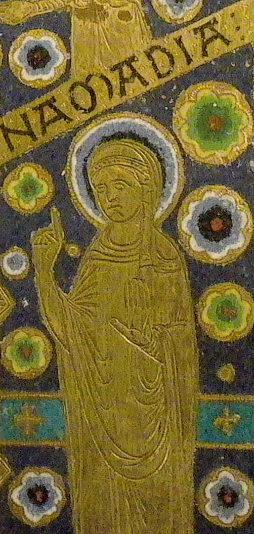 Emaildarstellung auf dem „Schrein von Calminius und Namdia”, 12. Jahrhundert, in der Pfarrkirche in Mozac
