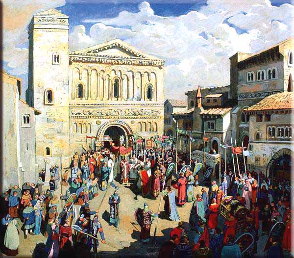 Ferdinand Pertus (1883 - 1948): Weihe der Kathedrale in Nîmes im Jahr 1096