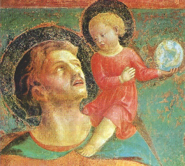 Fresko von Masaccio, um 1420, in San Clemente in Rom