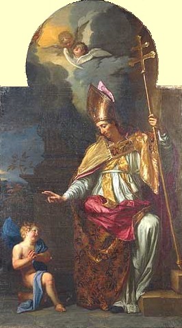 Gemälde aus der Kathedrale in Saint-Claude: Claudius heilt ein Kind