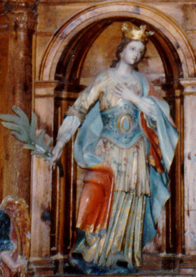 Statue in der Kirche in Santa Coloma bei Nájera