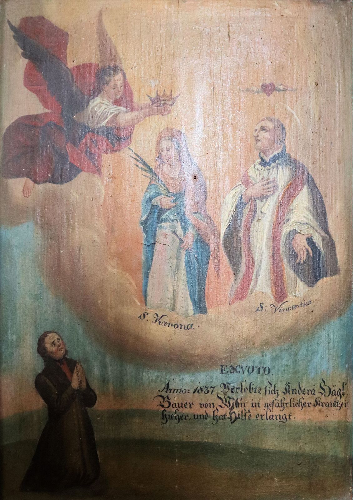 Ex voto in der Korona-Kirche in Koppenwall