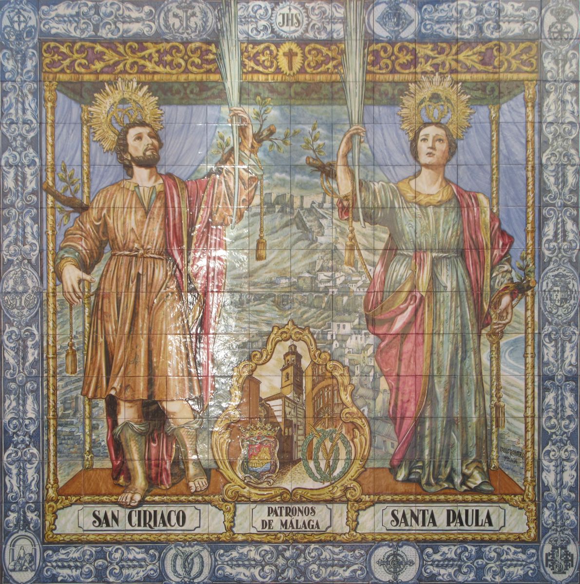Azulejo an der Kirche De Los Santos Mártires in Málaga