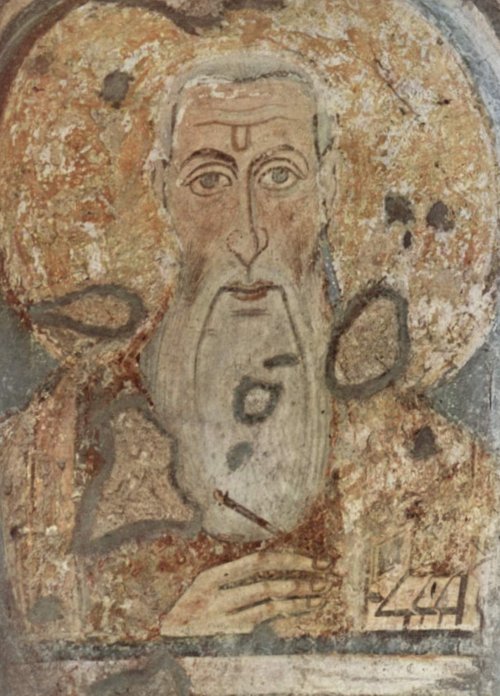 Fresko, 7. Jahrhundert, in der Kirche Santa Maria Antiqua in Rom