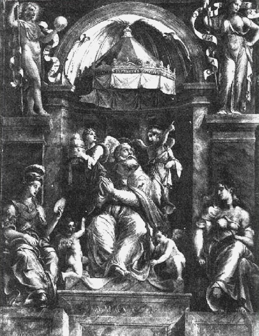 Raffael: Gemälde, in der Loggia des Damasus-Palastes im Vatikan