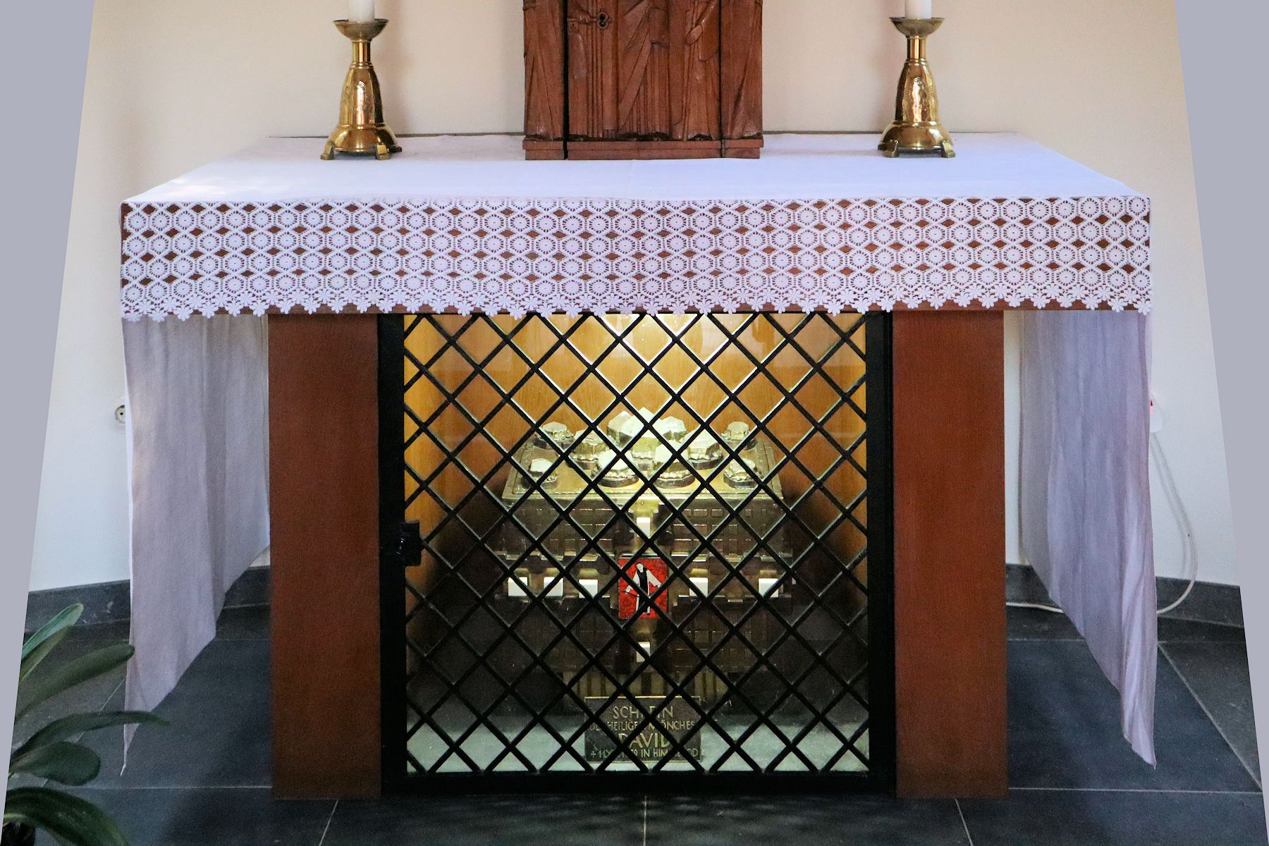 Davids Reliquien in der ihm geweihten Kapelle der Klosterkirche Himmerod