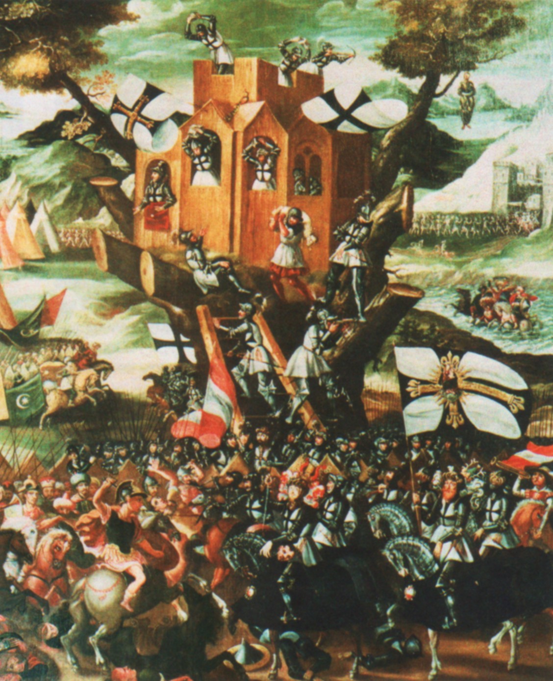 Die „Baumburg”, die erste Burg des Ordens, erbaut 1231 in der neuen Siedlung Thorn - sie erhielt ihren Namen nach der Kreuzfahrer-Festung Toron - dem heutigen Tibnine -, einem Herrschaftsgebiet des Deutschen Ordens im Heiligen Land