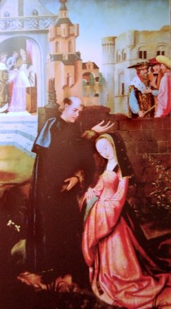 Dymphna wird von Gerebern getauft, Gemälde im St.-Dimpna und Krankenhausmuseum in Geel