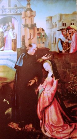 Dymphna wird von Gerebern getauft, Gemälde im St.-Dimpna und Krankenhausmuseum in Geel